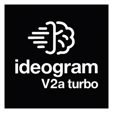 recreate this logo with text of "ideogram V2a turbo", MAKE IT FIT IN SQAURE  sticker