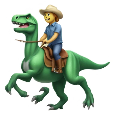 t rex riding a horse sticker
