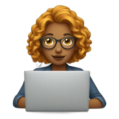 woman designer-doing-wireframes with a laptop sticker