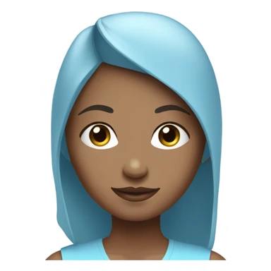 Yoga girl with sky blue outfit sticker