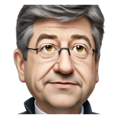 Jean Luc mélenchon porte un chat sticker
