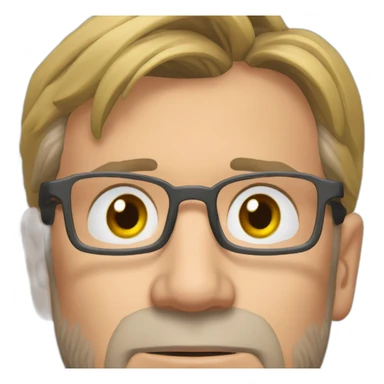 jurgen klopp placing hands under the head sticker