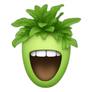 egplant-mouth sticker