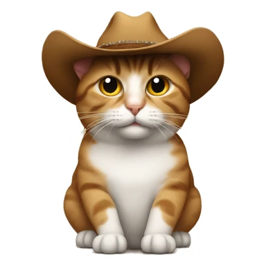 Cat with cowboy hat sticker