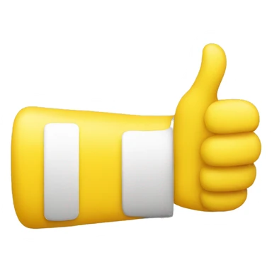 a yellow thumb up seen head on sticker