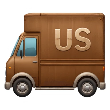 Brown delivery truck with the letters u p s on the side sticker