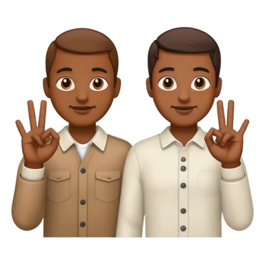 2 gang members doing a 6 in handsigns  sticker