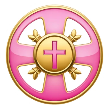belief gold pink sticker