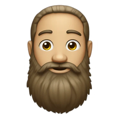 cross eyed big belly long beard sticker