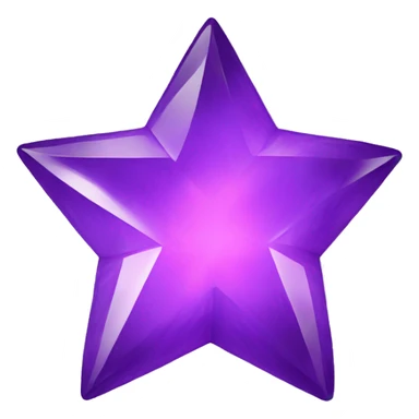 purple gem star shaped sticker