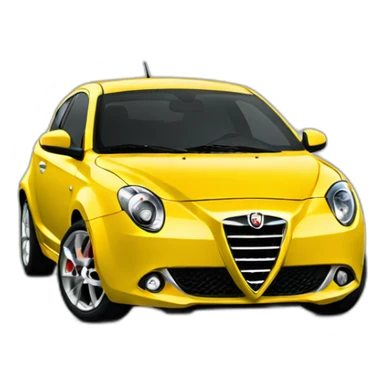 Yellow Alfa Romeo mito front sticker