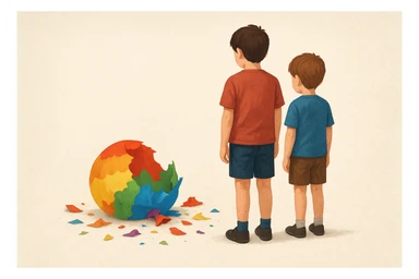 aravani bir baloni singanini tasvirla uning oldida aka uka homush turishibdi yuzlari ko'rinmasa ham bo'ladi sticker