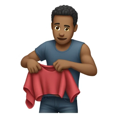 grabbing on a clothe sticker