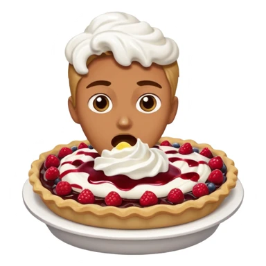 person getting hit in the face with a pie sticker