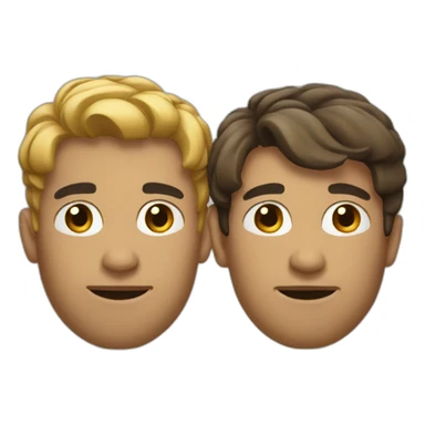 couple emoji heads sticker