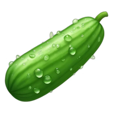 cucumber with sweatdrops sticker