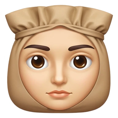 Face with bags under eyes and brows sticker