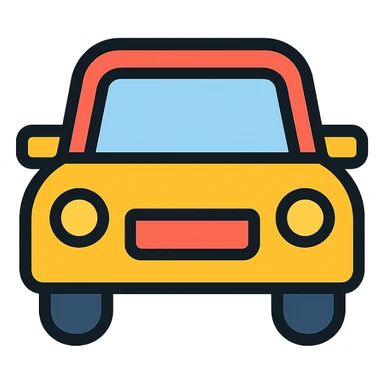 colored car icon sticker