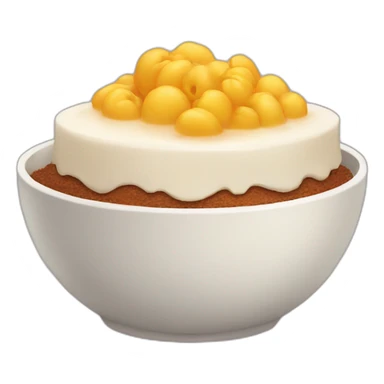 A bowl that is also a cake sticker