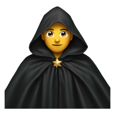 black cloak, six stars, clothing sticker