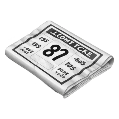 lotery ticket blackwhite sticker