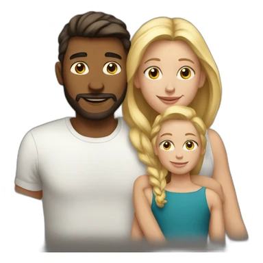 white-couple-and_son sticker