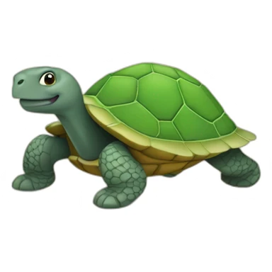 Cheval sur une tortue sticker