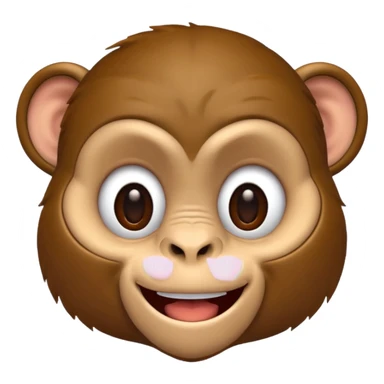 monkey happy face sticker