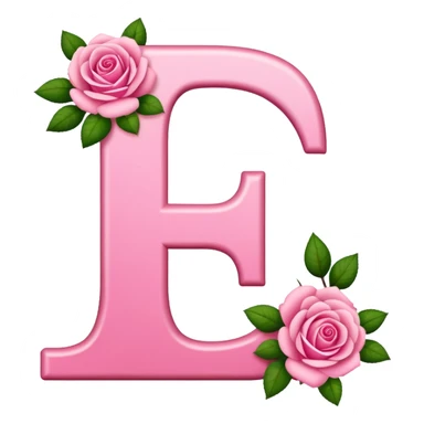 Pink, romantic, flowery, the letter “f” sticker