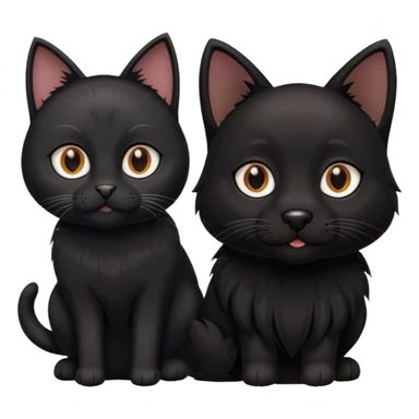 black cat with dog sticker