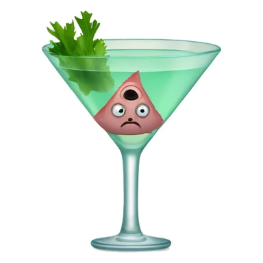 Tuna tartar in a martini glass sticker