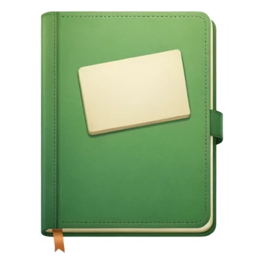 Aesthetic green note journal book plain sticker