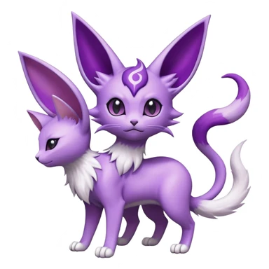 Espeon-Delcatty-Fakémon-hybrid-creature (full body)  sticker