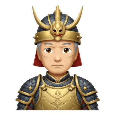 Japanese Castle Lord, old, half body sticker