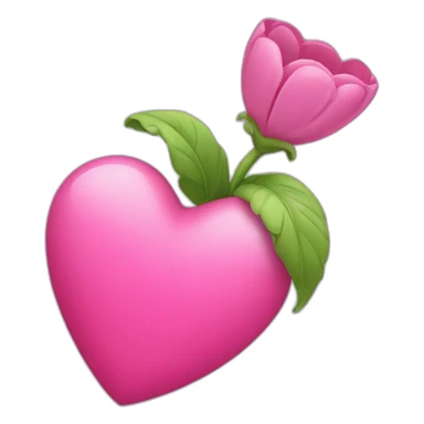 Coeur dans une fleur sticker