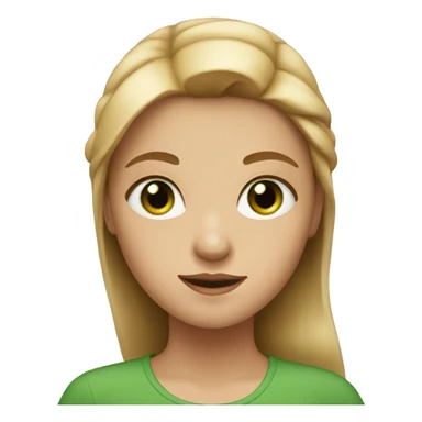 A girl with green eyes, chestnut and blond hair  sticker