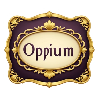 Opium label sticker