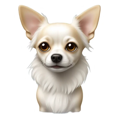 white realistic chihua sticker
