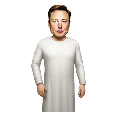 Elon musk in a dress sticker