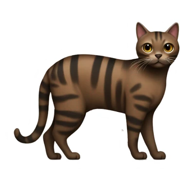 Gato de pelaje marron con rayas de color negro sticker