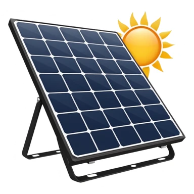 sleek solar panel with white lines, reflecting the sun sticker