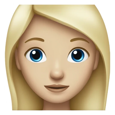 Blonde girl with blue eyes, and skinny sticker