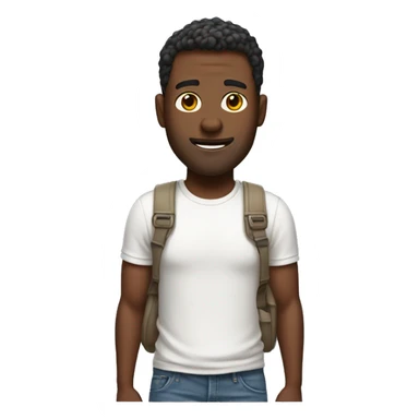 white it guy in jean shorts sticker