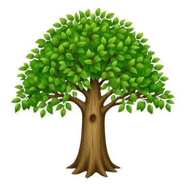 a long tree with lots of green leaves sticker