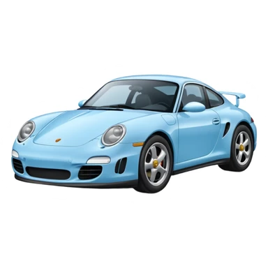 Babyblue porsche sticker