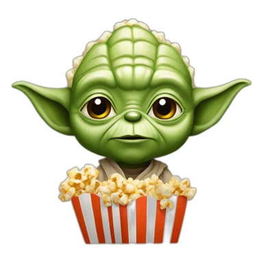 Yoda tiens bol popcorn sticker