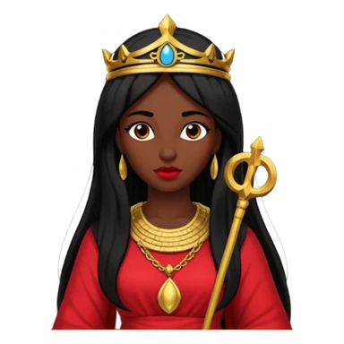 Isis, Mother of Gods from Gods and Goddesses with long black hair, red outfit sticker