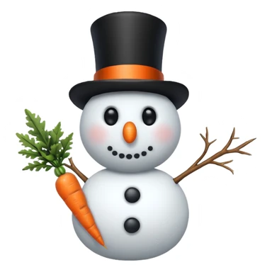 Christmas snow man sticker