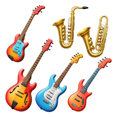 musical instruments sticker