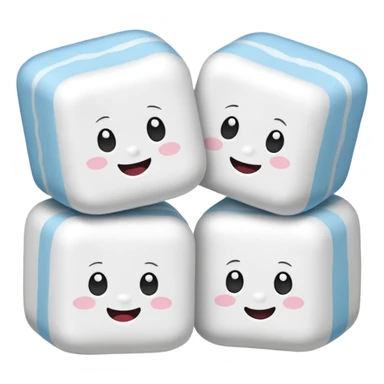 a few marshmallows, simple, clear sticker